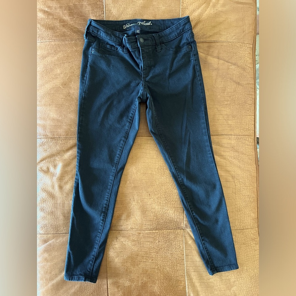 3 pair of women’s pants; khakis, black, leopard; size small/2